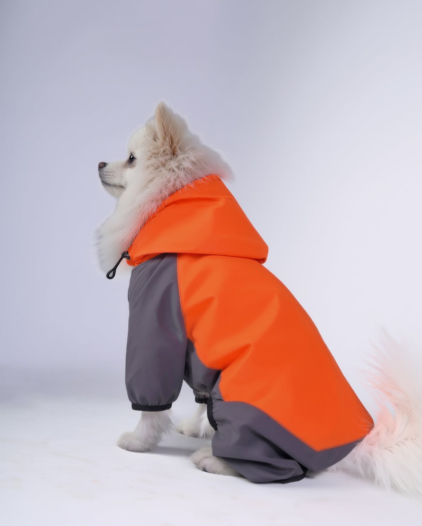 Careatic™ TrailGuard Duo Jumpsuit Raincoat for Pomeranian