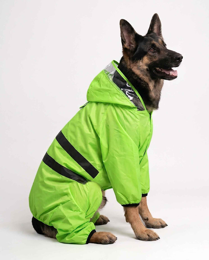Careatic™ NeonShield Pro Jumpsuit Dog Raincoat for German Shepherd