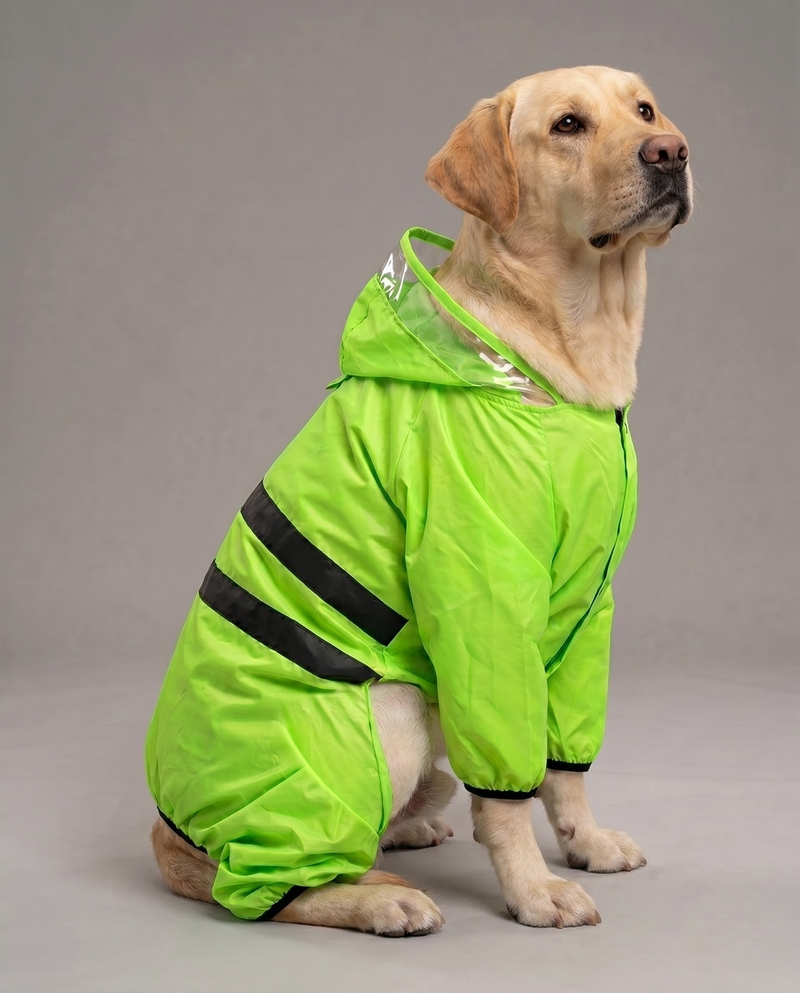 Careatic™ NeonShield Pro Jumpsuit Dog Raincoat for Labrador Retriever