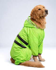 Careatic™ NeonShield Pro Jumpsuit Dog Raincoat for Golden Retriever