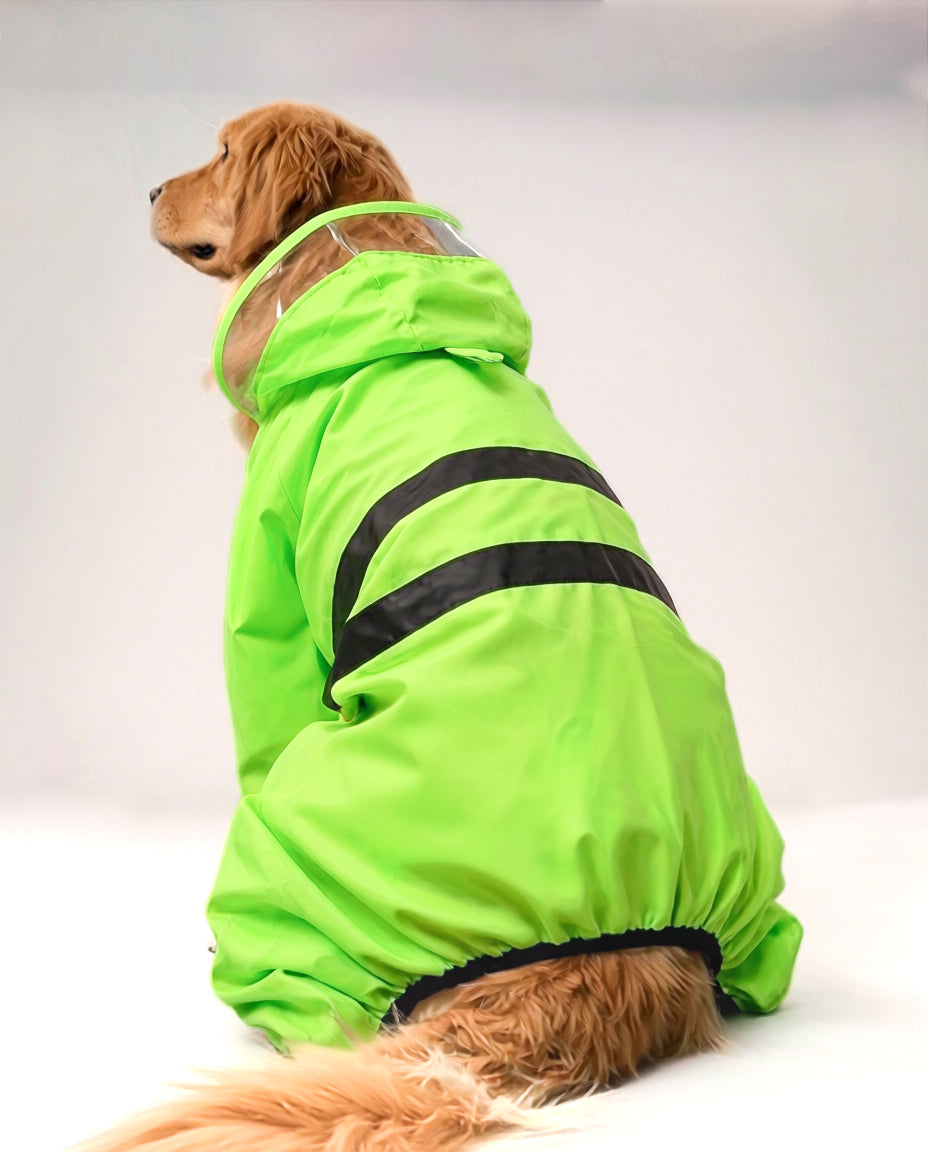 Careatic™ NeonShield Pro Jumpsuit Dog Raincoat for Golden Retriever