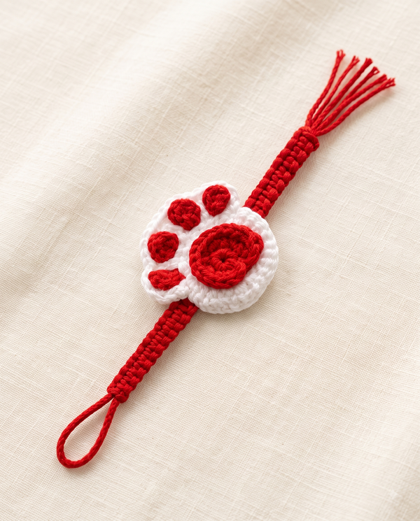 Careatic™ Paw Bandhan Crochet Rakhi for Dogs