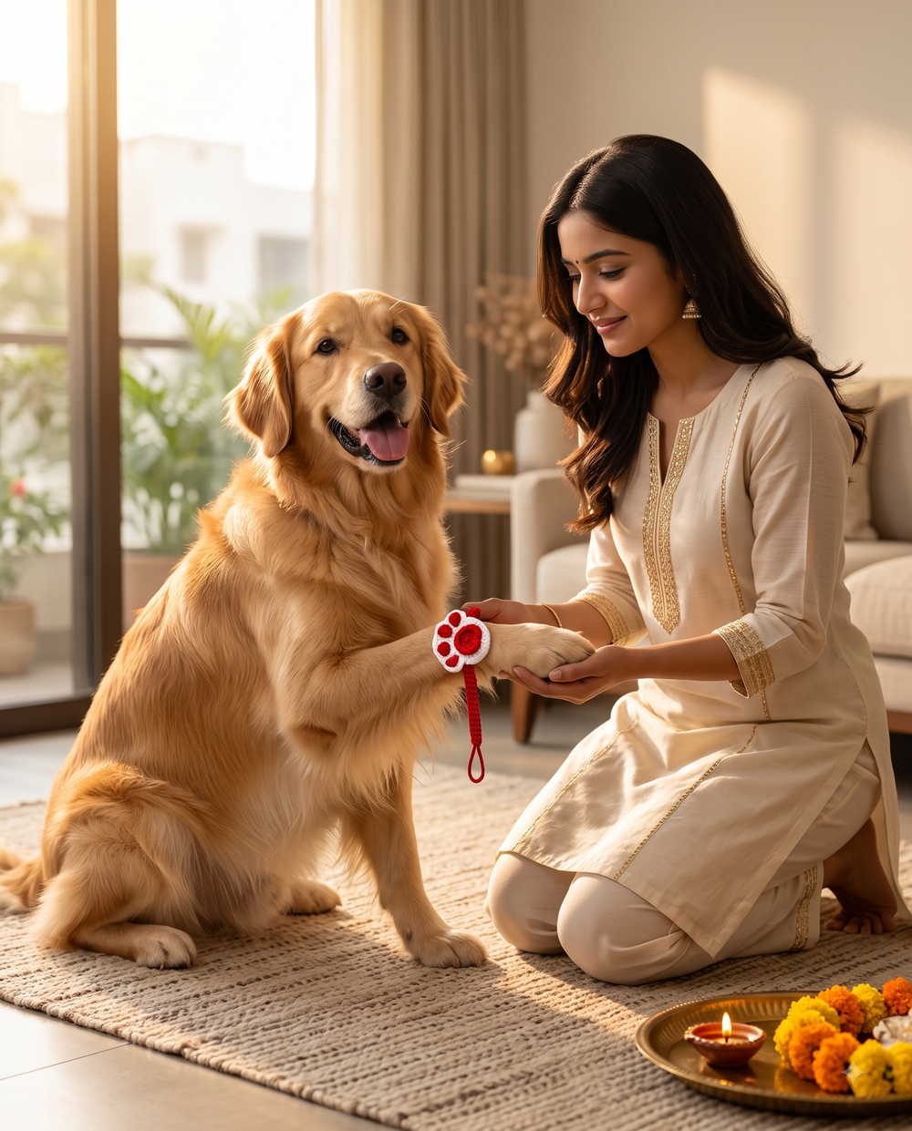 Careatic™ Paw Bandhan Crochet Rakhi for Dogs