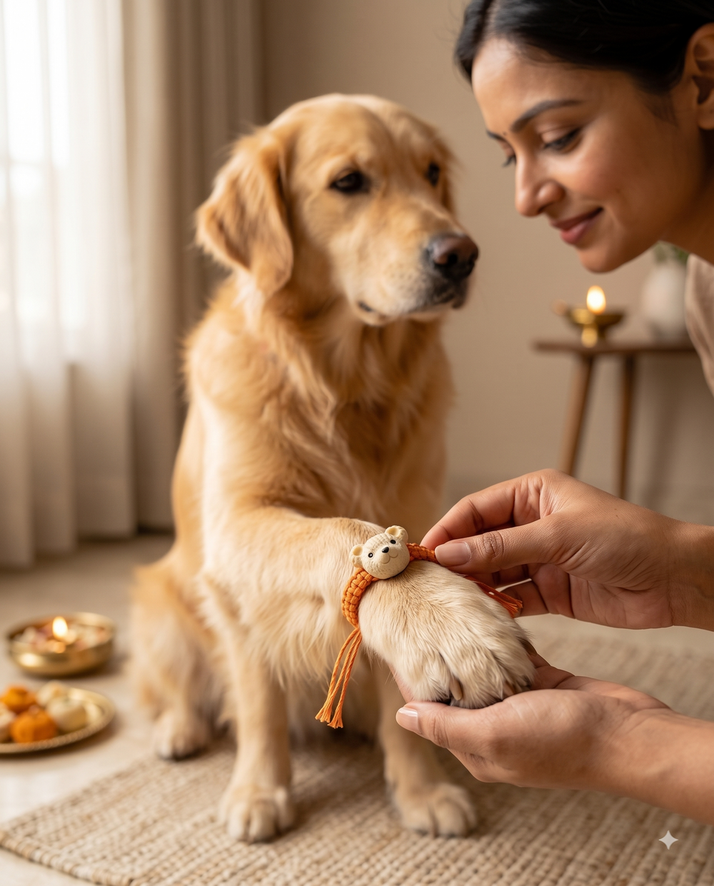 Careatic™ Puppy Bandhan Crochet Rakhi for Pet Parents