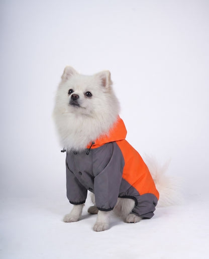 Careatic™ TrailGuard Duo Jumpsuit Raincoat for Pomeranian