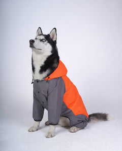 Careatic™ Chestguard Duo Jumpsuit Dog Raincoat for Husky