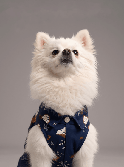 Careatic™ Snowie Navy Shirt for Pomeranian - CAREATIC