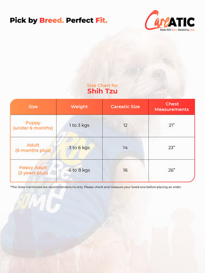 Careatic™ TrailGuard Duo Jumpsuit Raincoat for Shih Tzu
