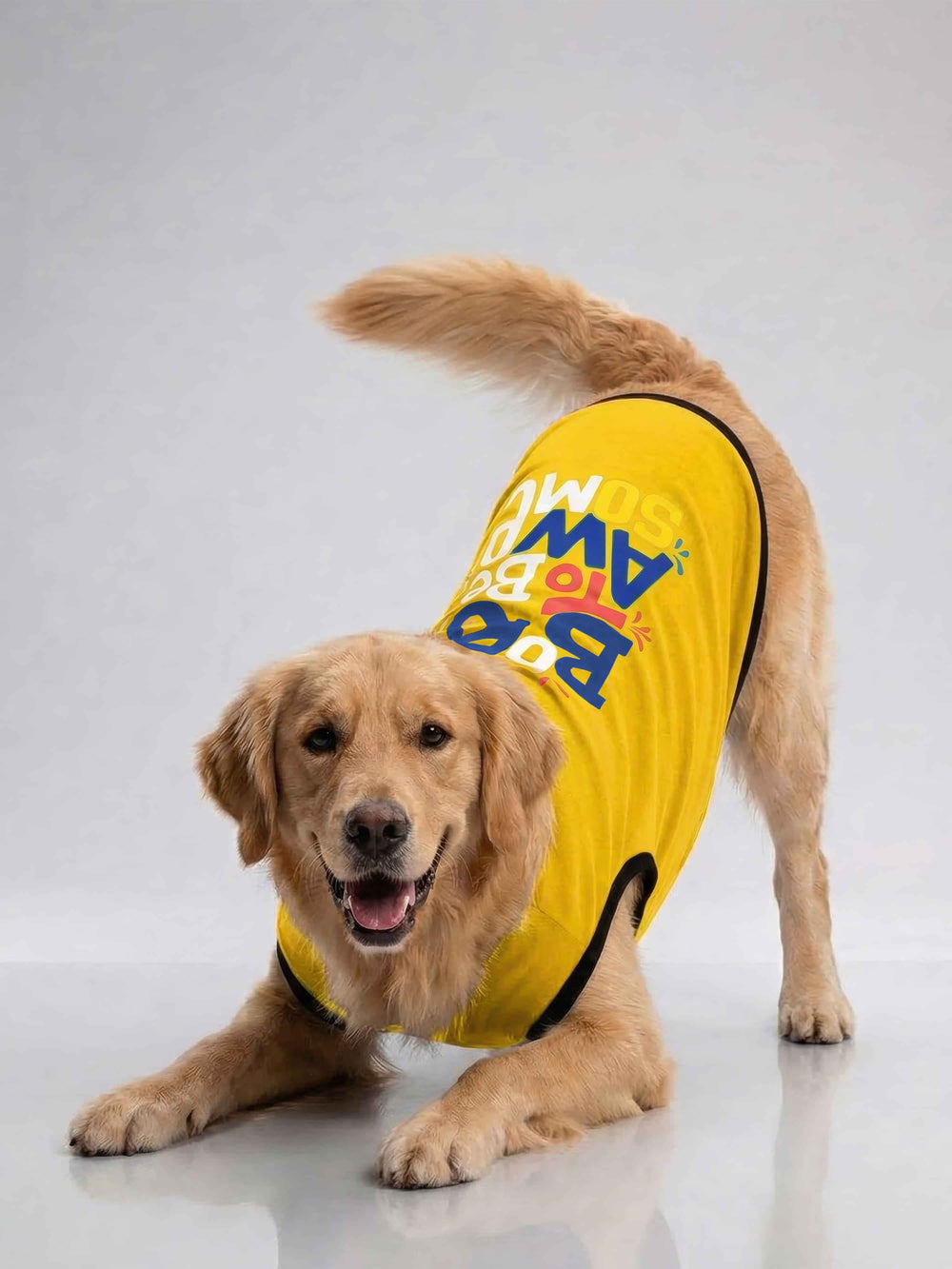 Careatic™ Born to Be Awesome Yellow Dog T-Shirt for Golden Retriever - CAREATIC