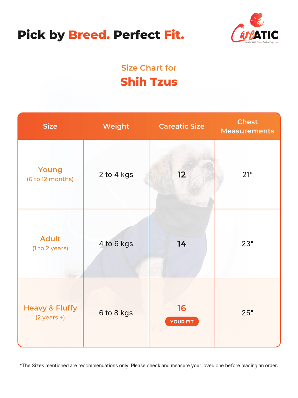 Shih Tzu Size Raincoat