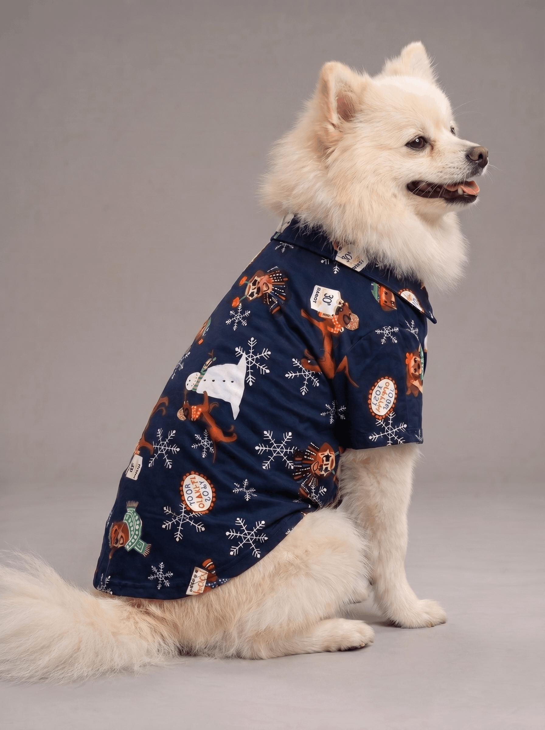 Careatic™ Snowie Navy Shirt for Pomeranian - CAREATIC