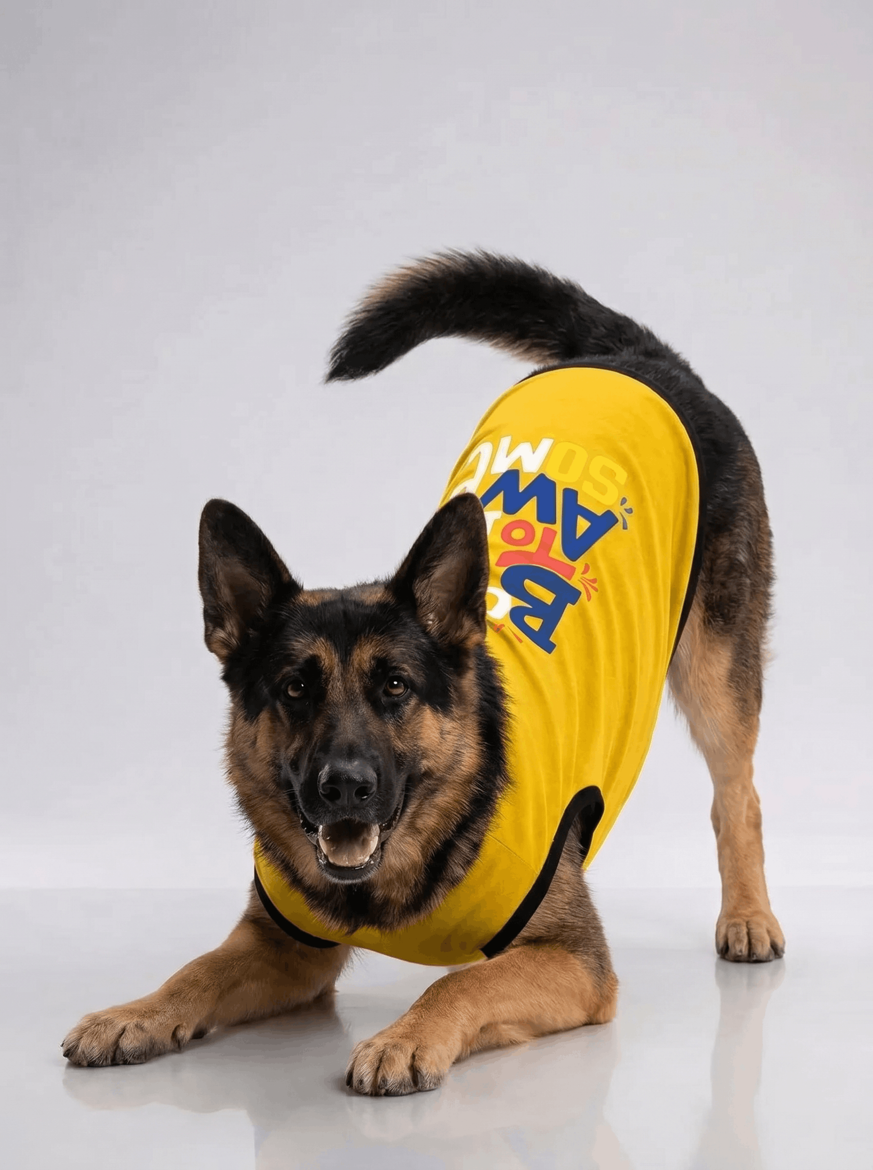 Careatic™ Born to Be Awesome Yellow T-shirt for German Shepherd - CAREATIC