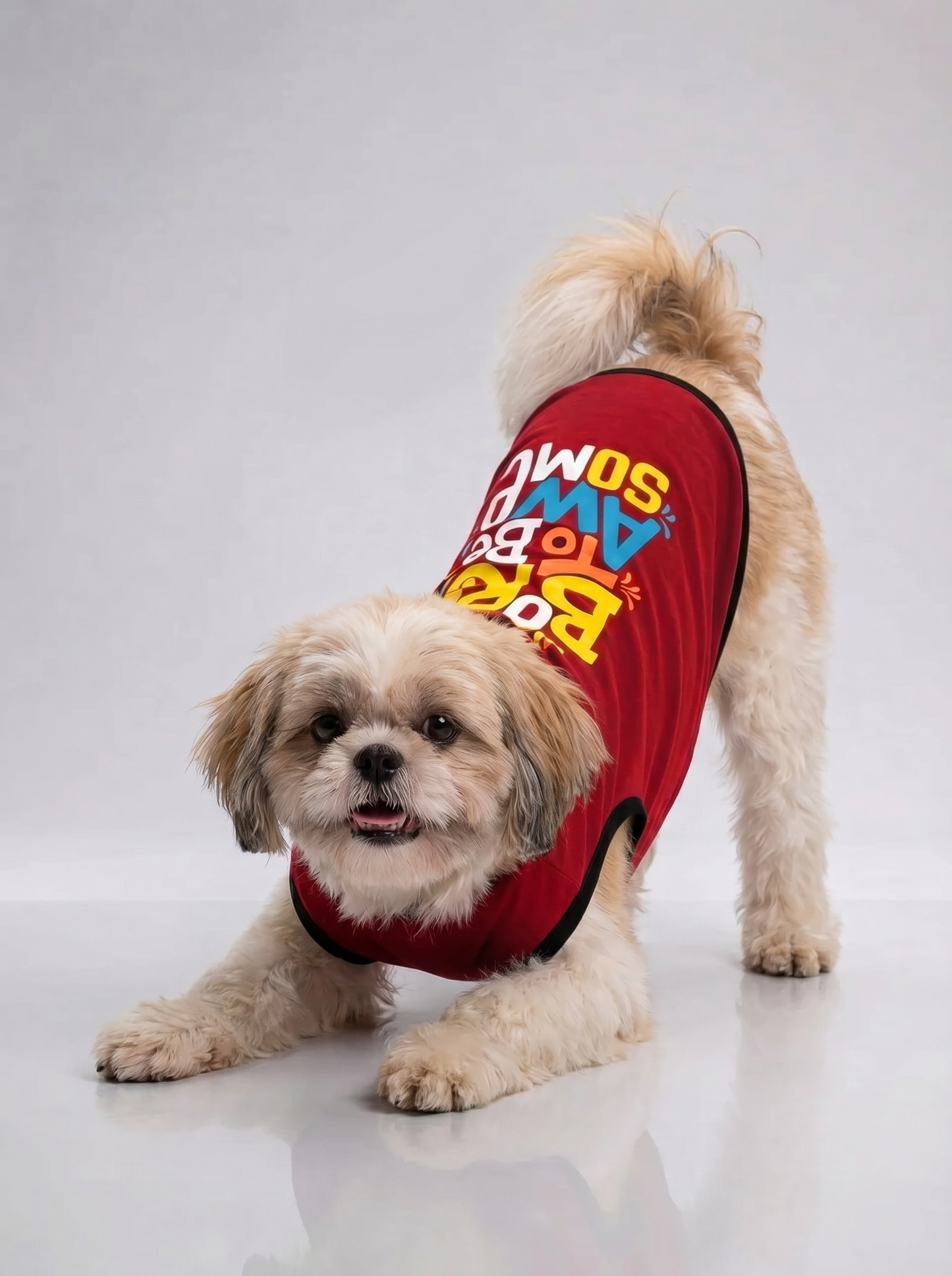 Careatic™ Born to Be Awesome Red T-shirt for Shih Tzu - CAREATIC