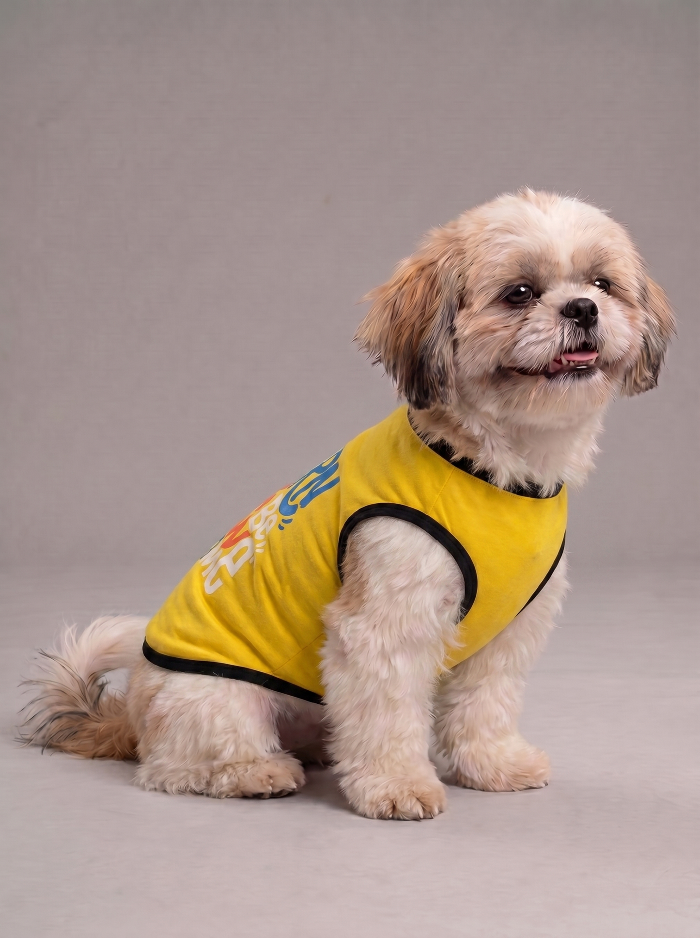 Careatic™ Born to Be Awesome Yellow T-shirt for Shih Tzu - CAREATIC
