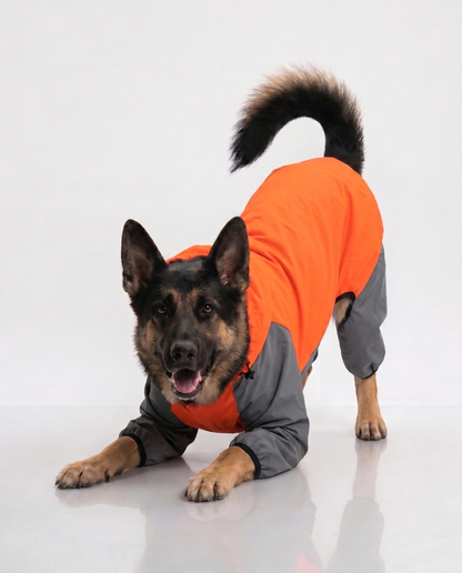 Careatic™ TrailGuard Duo Jumpsuit Raincoat for German Shepherd - CAREATIC
