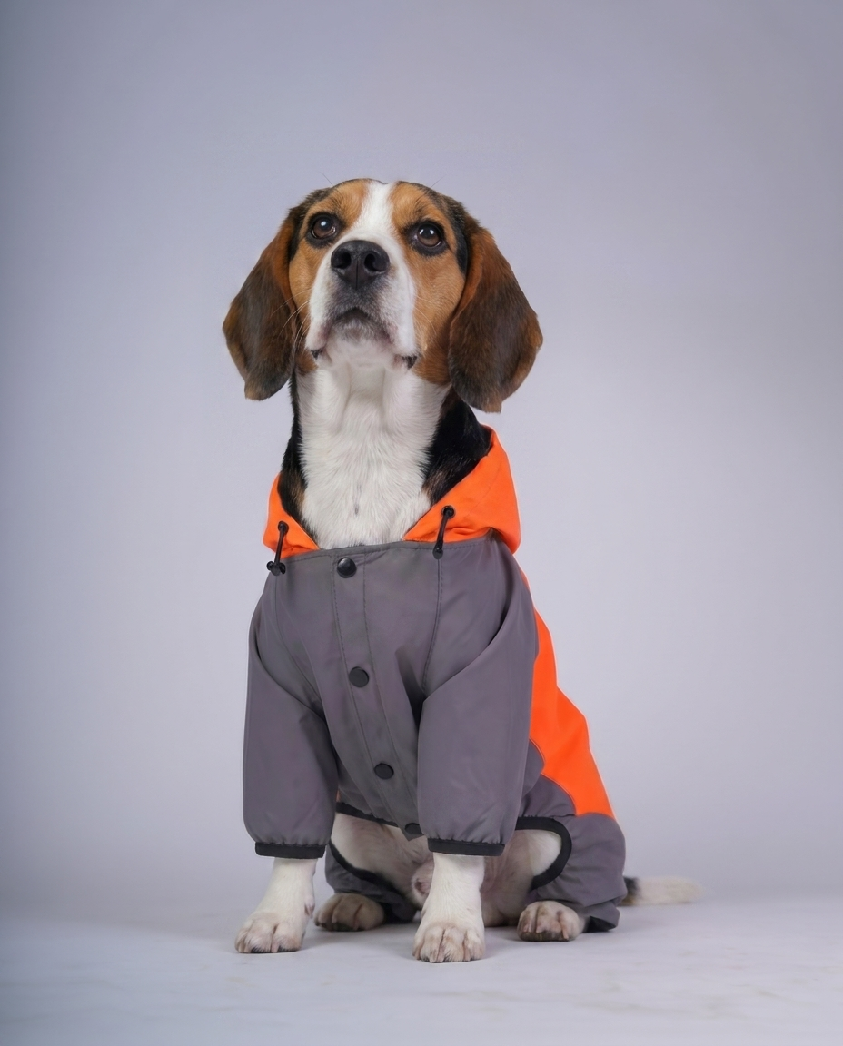 Careatic™ Chestguard Duo Jumpsuit Dog Raincoat for Beagle