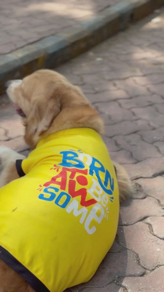 Born to Be Awesome Yellow T-Shirt